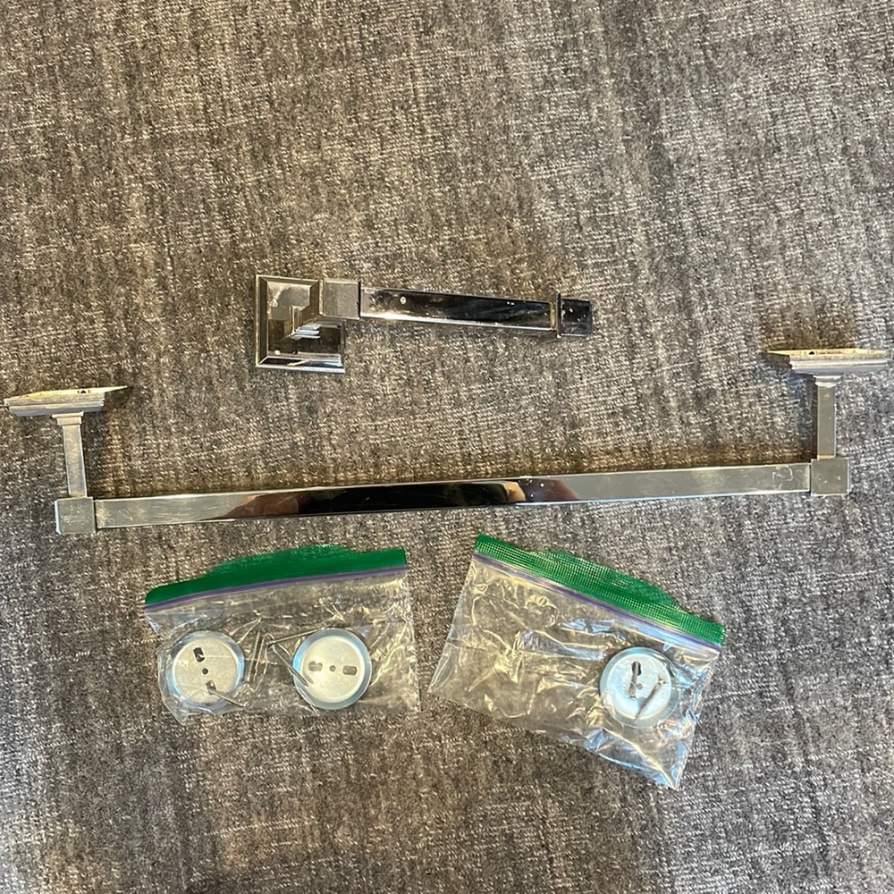 Towel bar and toilet paper holder